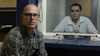 Director Theo Love (L) interviews arsonist Daniel McAllister (R) in a Texas Prison