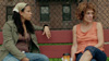 Lacey and her mother sitting on a bench at Foster Park 